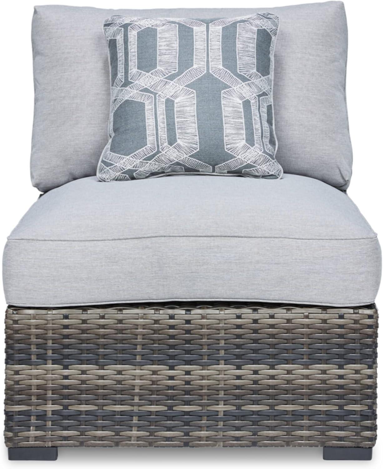 Signature Design by Ashley Casual Harbor Court Armless Chair with Cushion (Set of 2)  Gray