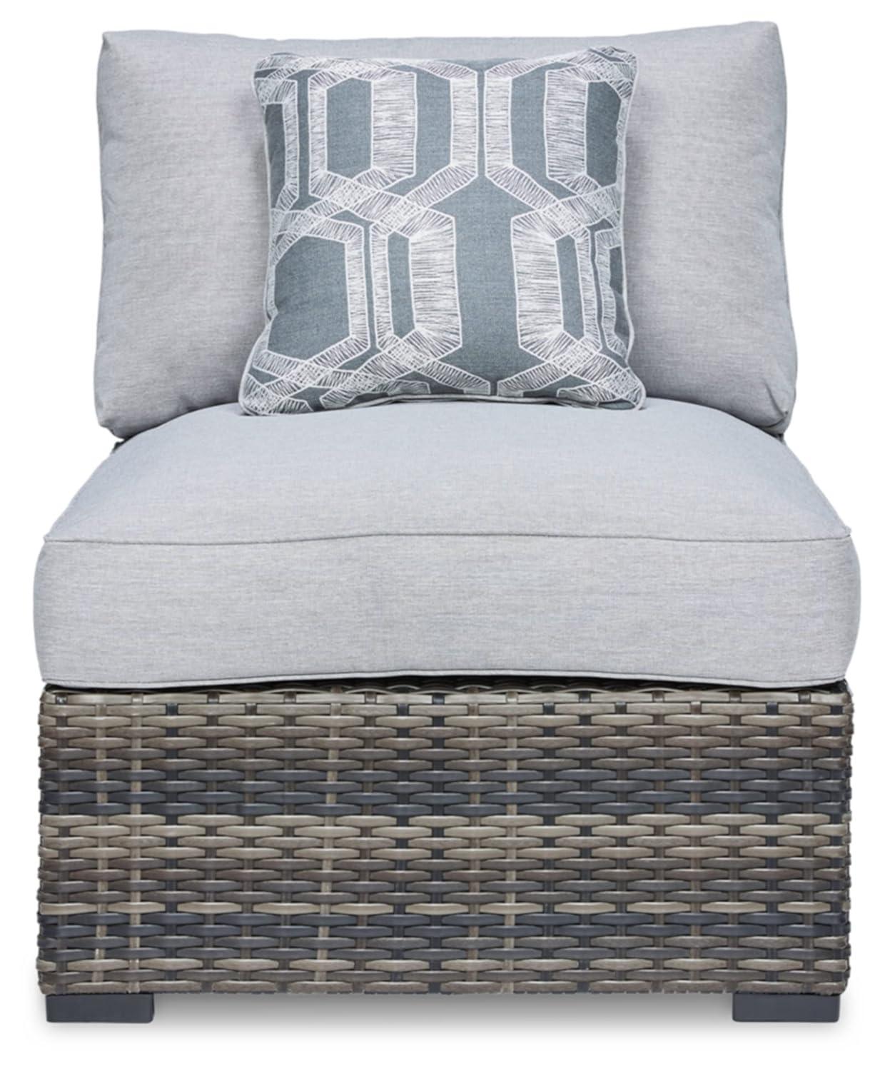 Signature Design by Ashley Casual Harbor Court Armless Chair with Cushion (Set of 2)  Gray