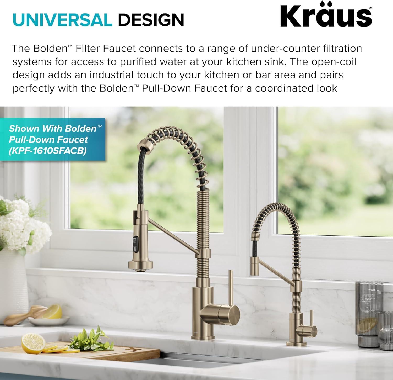 KRAUS Bolden Single Handle Drinking Water Filter Faucet for Reverse Osmosis or Water Filtration System