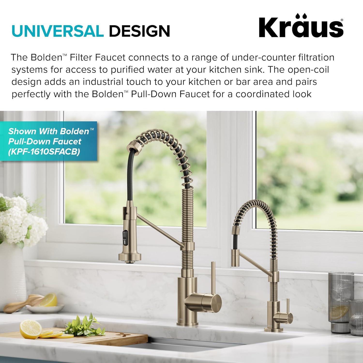 KRAUS Bolden Single Handle Drinking Water Filter Faucet for Reverse Osmosis or Water Filtration System