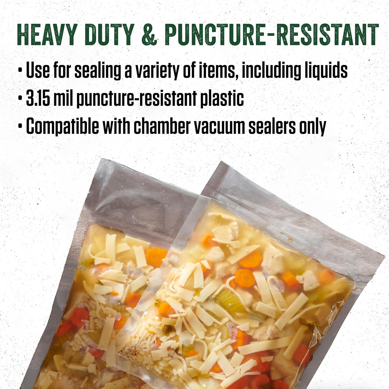 Clear Rectangular Leak Resistant Vacuum Sealer Bags, 6" x 9"