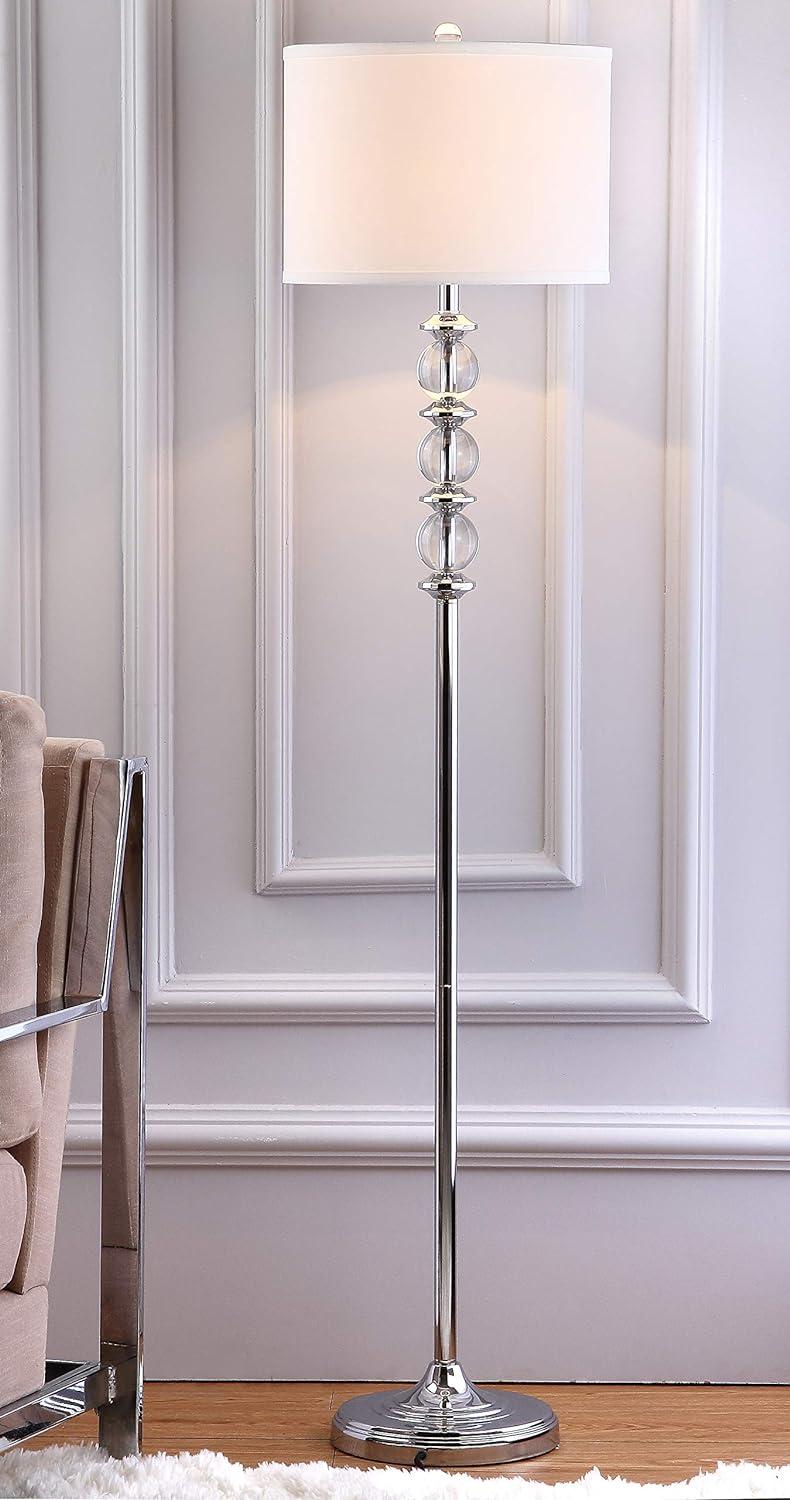 Riga 60 Inch H Floor Lamp - Clear/Chrome - Safavieh