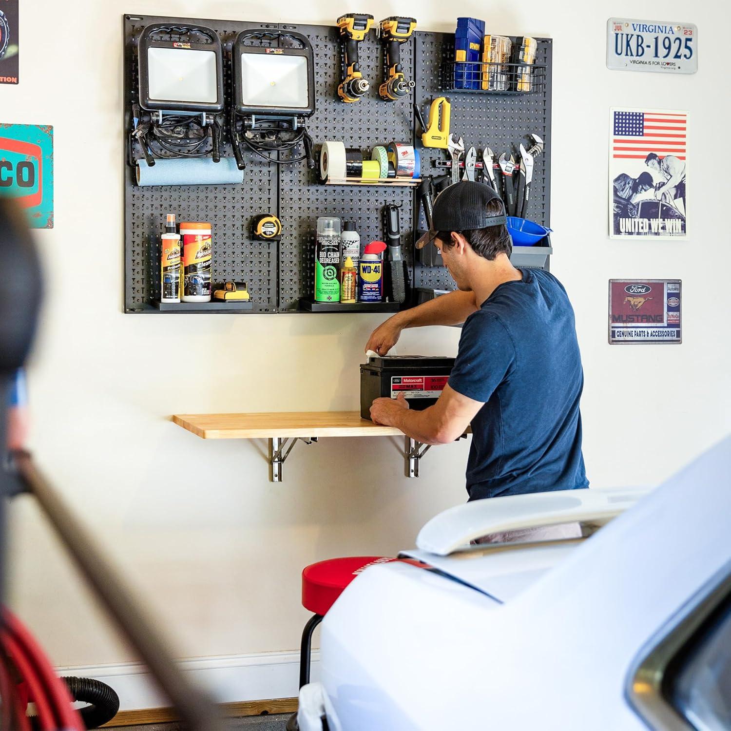 Folding Workbench | Hardwood Wall Mount Table