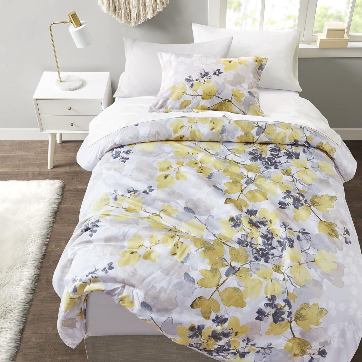 Madison Park Karissa Comforter Set with Bed Sheets Yellow