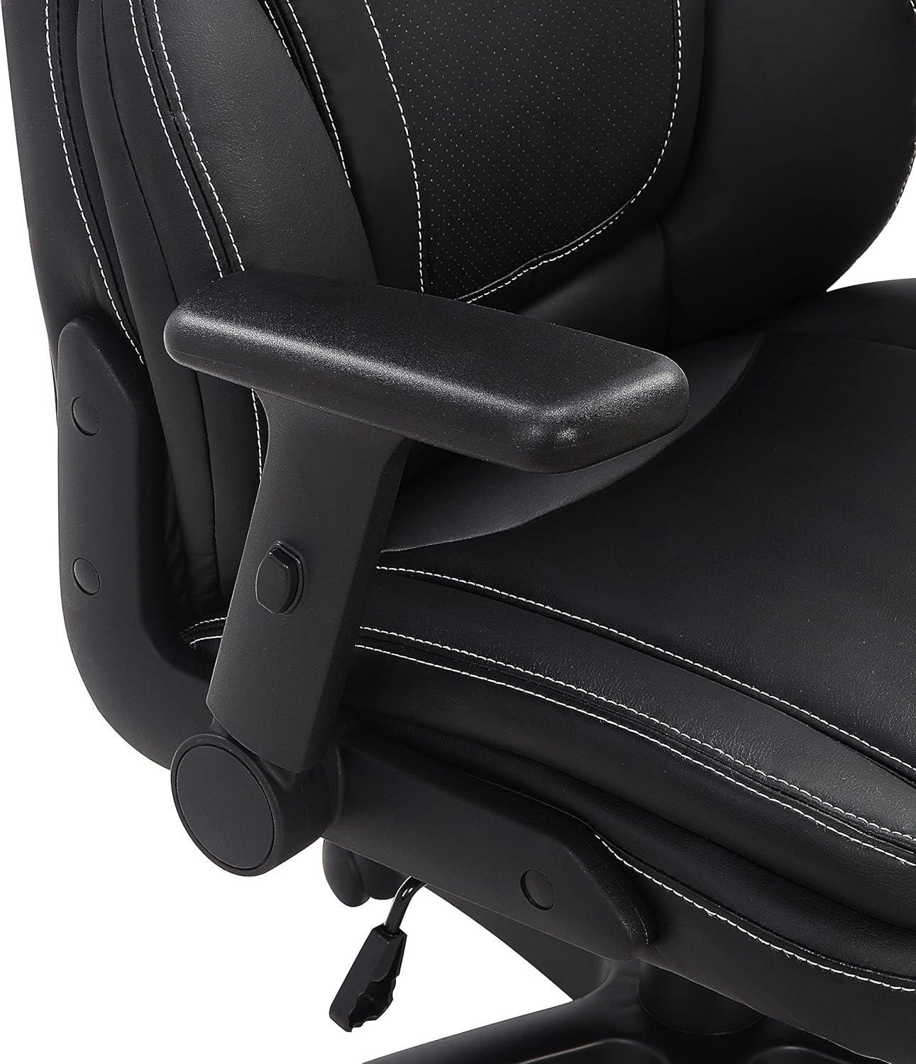 Executive High Back Black Bonded Leather Office Chair