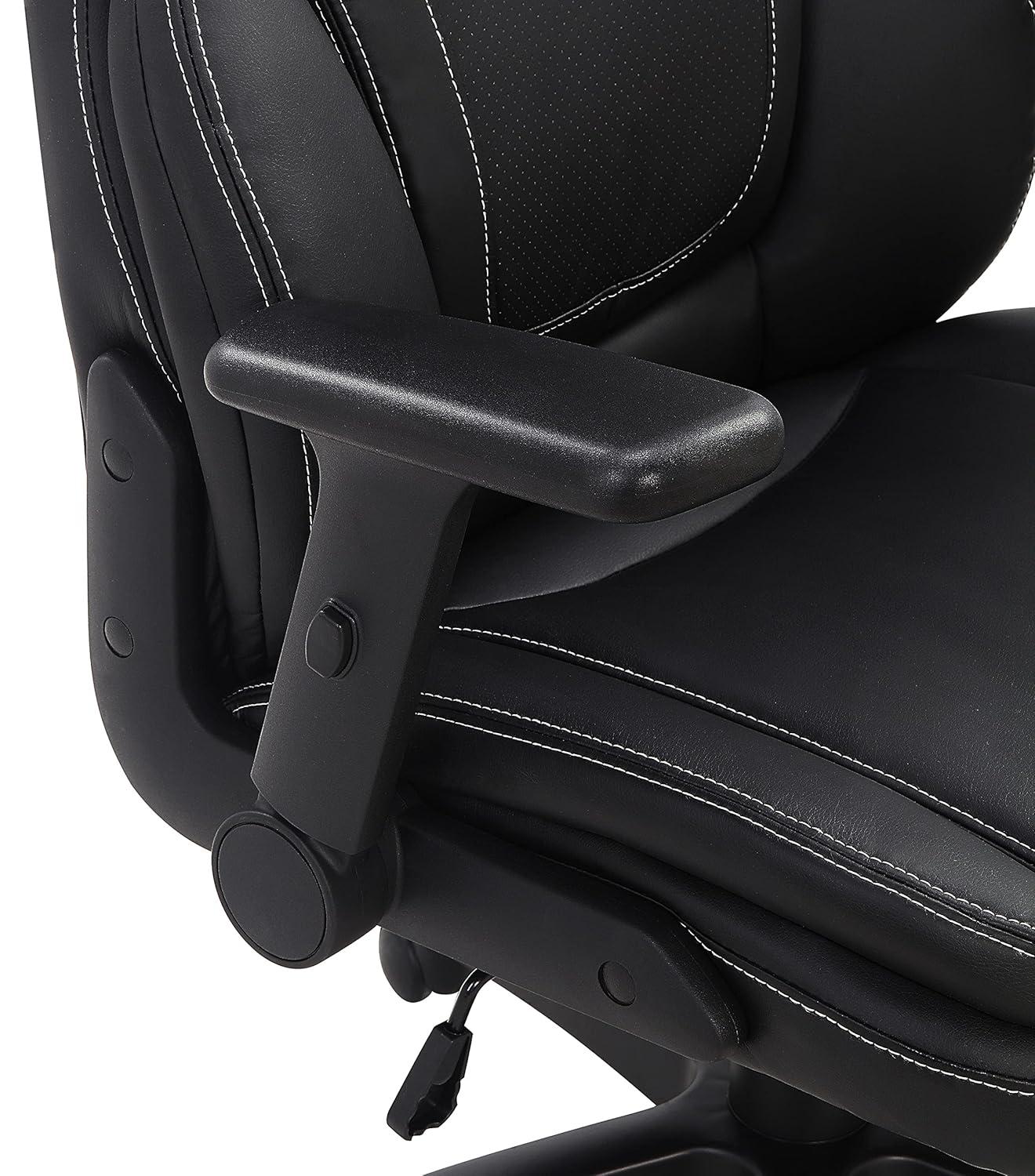 Executive High Back Black Bonded Leather Office Chair