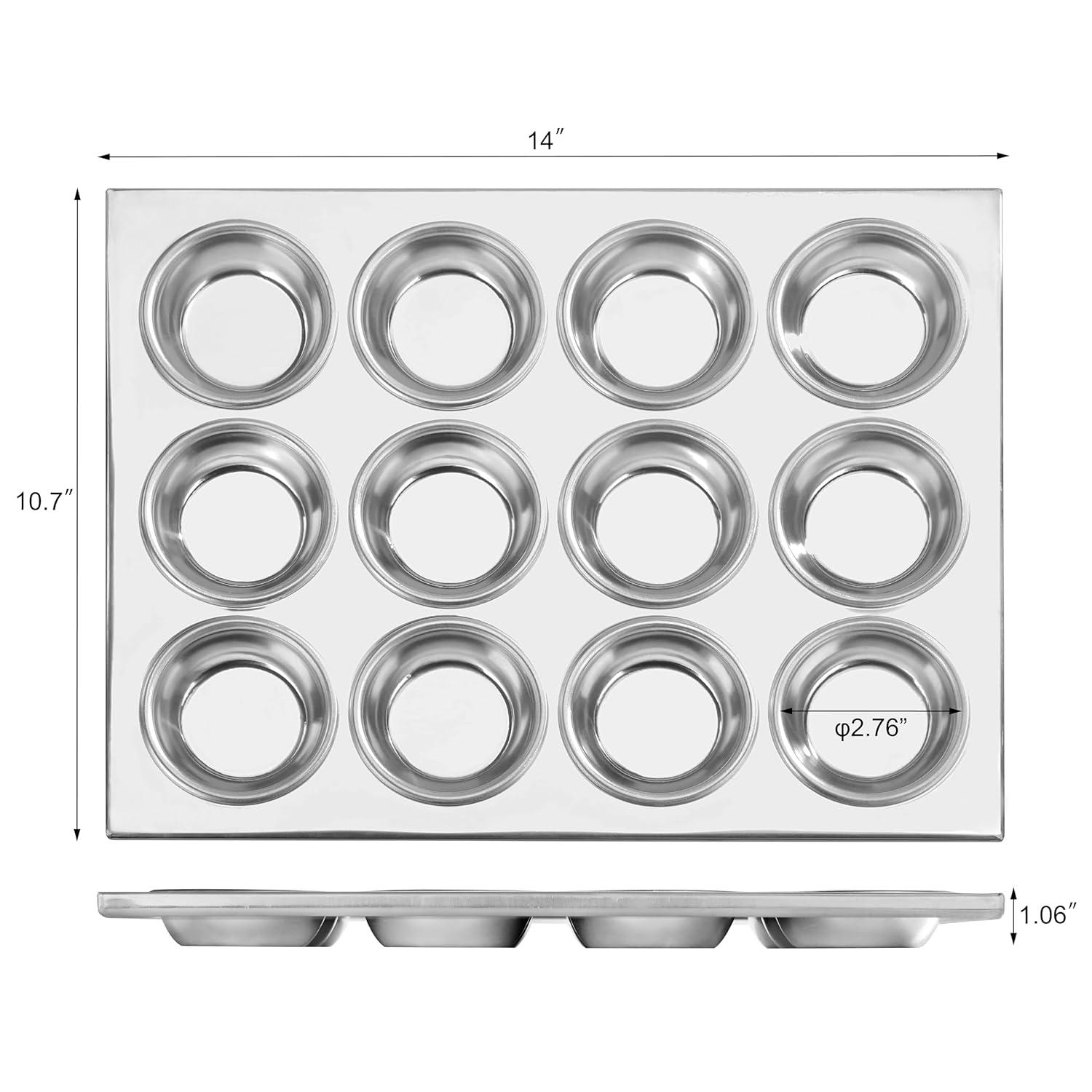 New Star Foodservice 535504 Commercial Grade Aluminum 12-Cup Muffin Pan