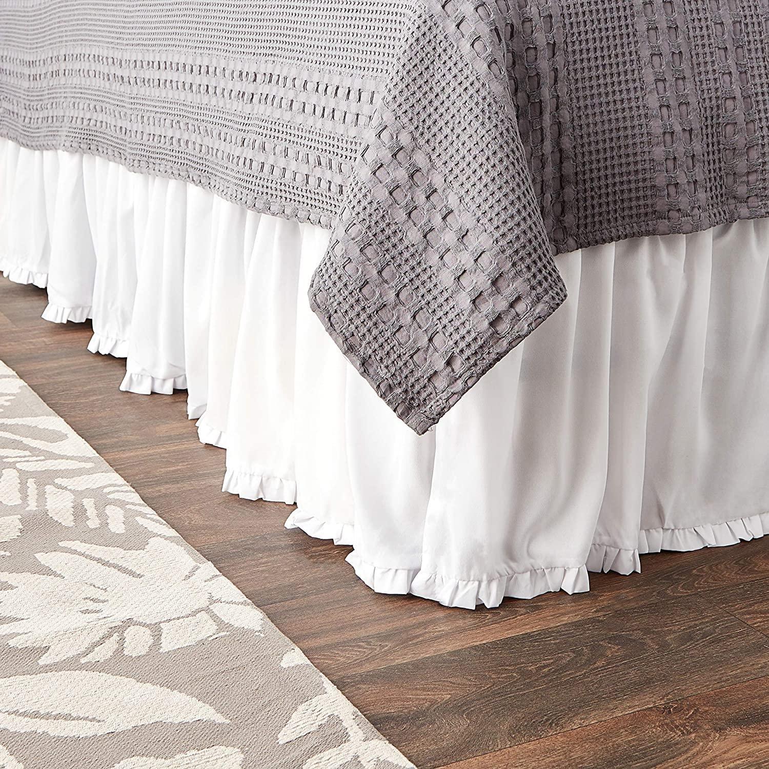 Greenland Home Fashions Sasha White Bed Skirt 15"