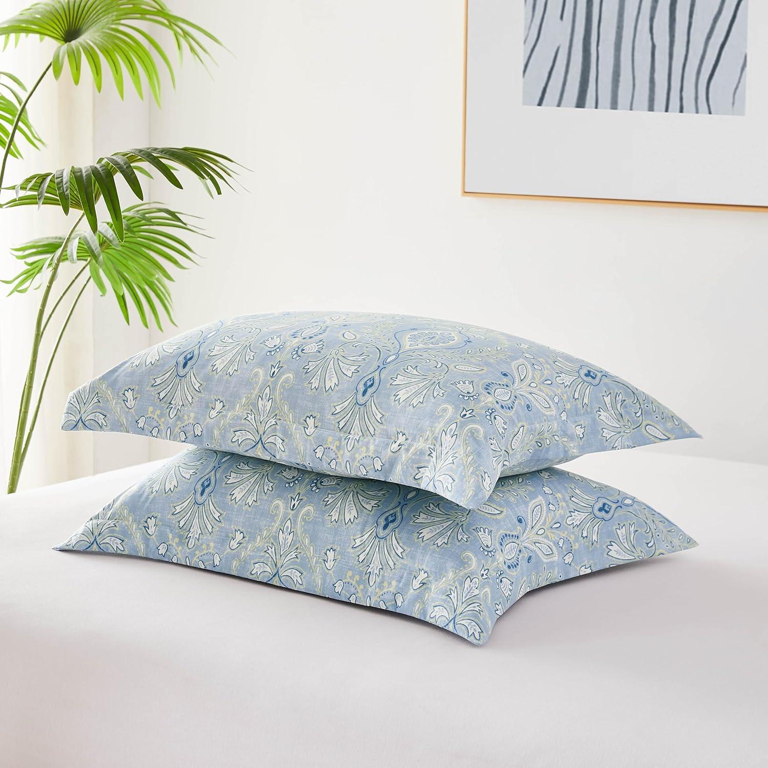 Southshore Fine Living Paisley Grace Oversized 2-Piece Comforter Set with sham Blue Twin / Twin XL
