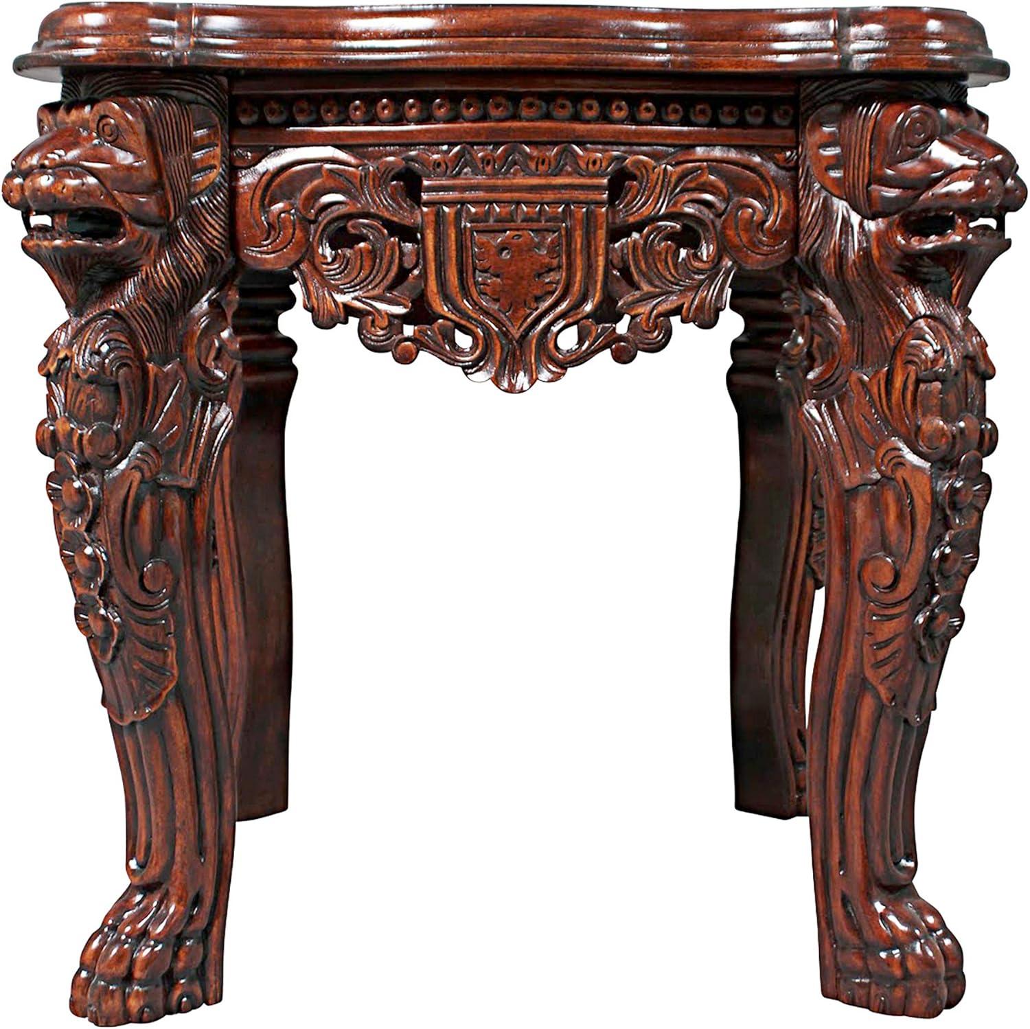 Raffles Grand Hall 26'' Mahogany Lion Leg Side Table