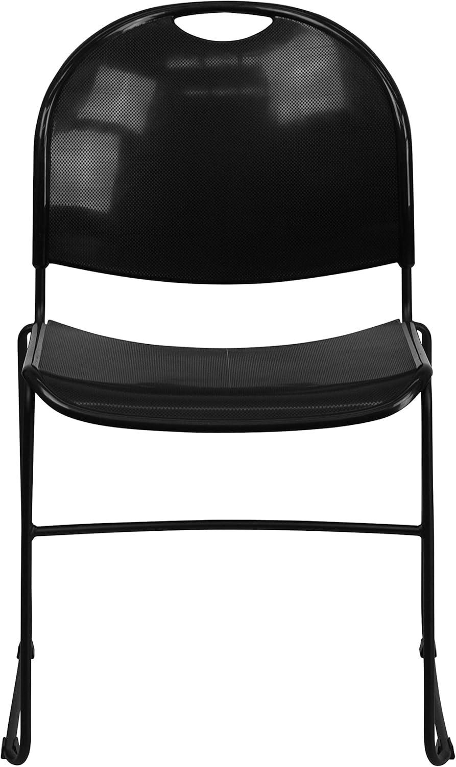 Flash Furniture Gaea 880 lb. Capacity Ultra-Compact Stack Chair with Metal Frame (Set of 5)