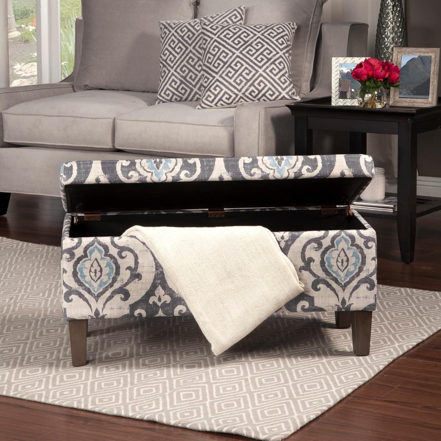 Large Textured Storage Bench - HomePop