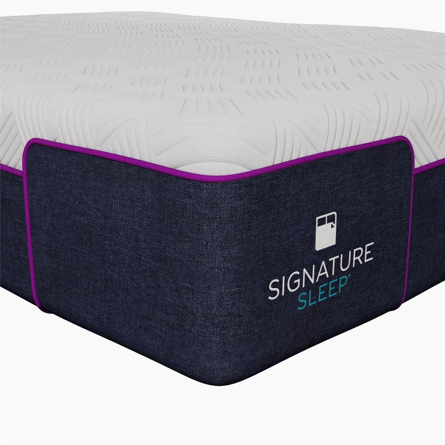 Signature Sleep Memoir 12" Memory Foam Mattress Full: Medium Firm, CertiPUR-US & OEKO-TEX Certified, 12" Thickness, Knit Cover