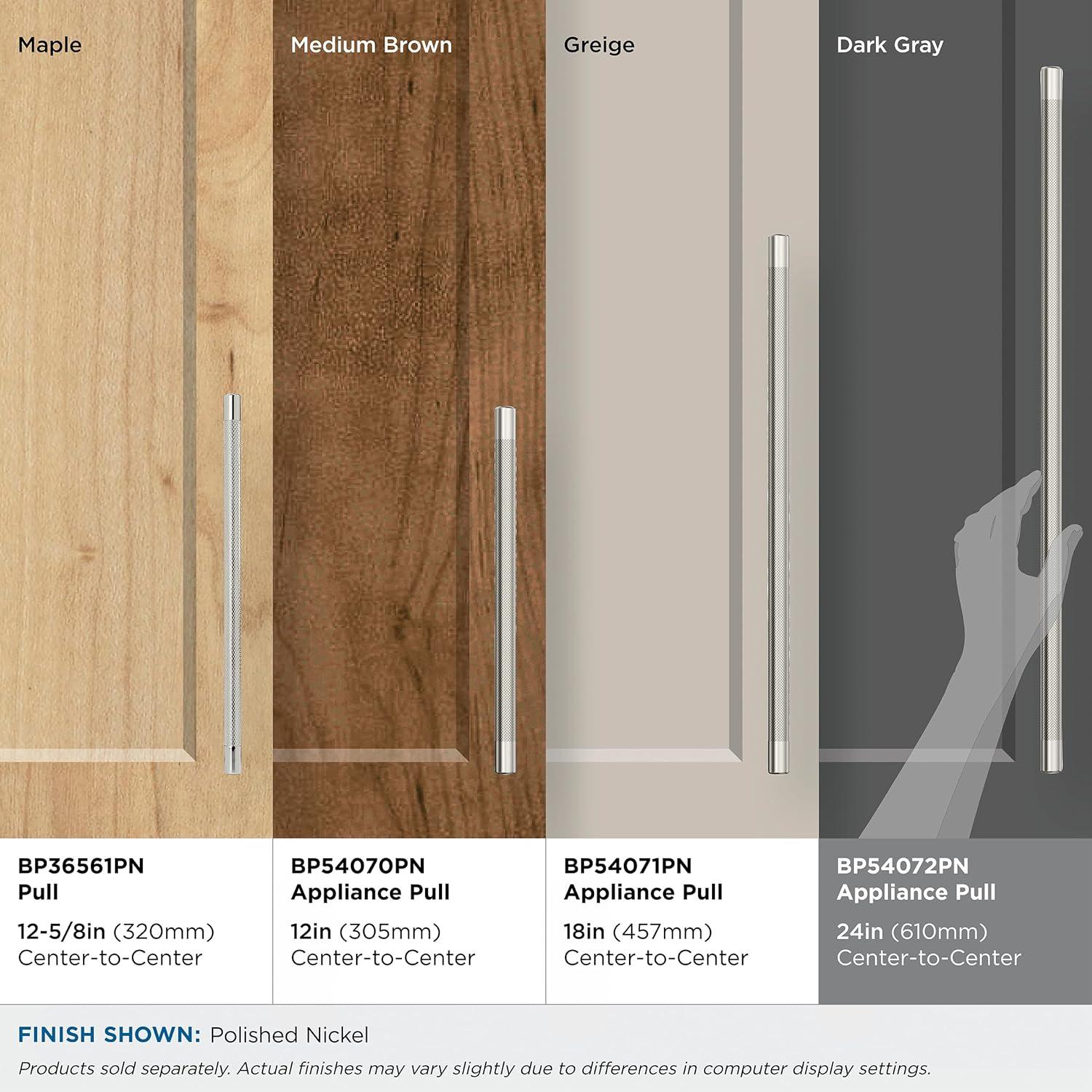 Amerock Bronx 24 inch (610mm) Center-to-Center Polished Nickel Appliance Pull