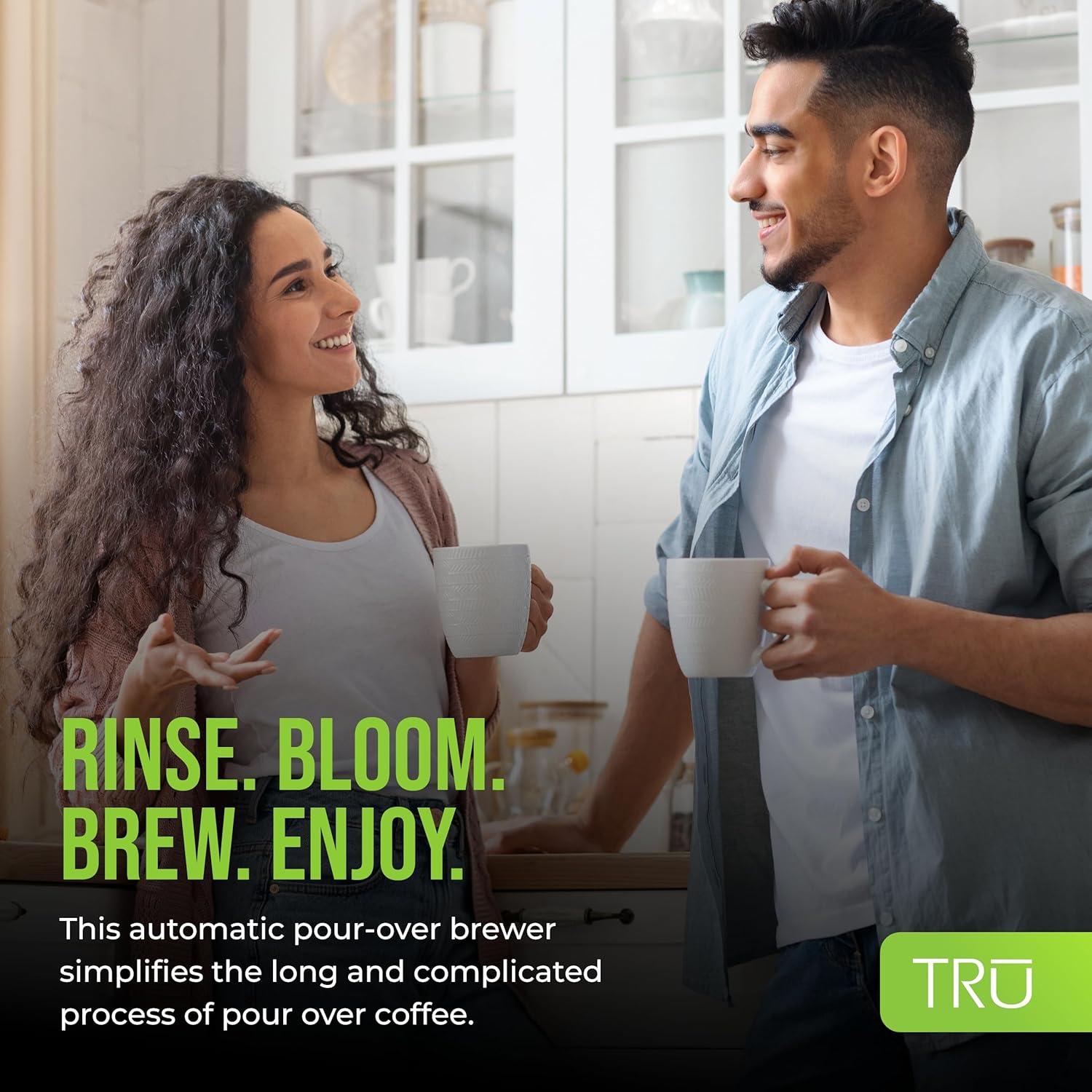 TRU Digital Control Pour Over Black 12-Cup Drip Coffee Maker