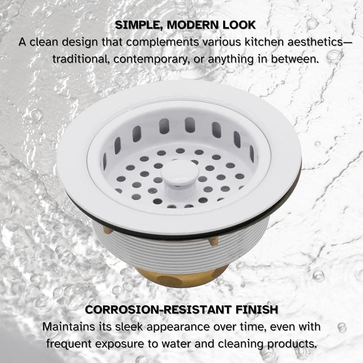 Solid Brass Style Kitchen Sink Basket Strainer