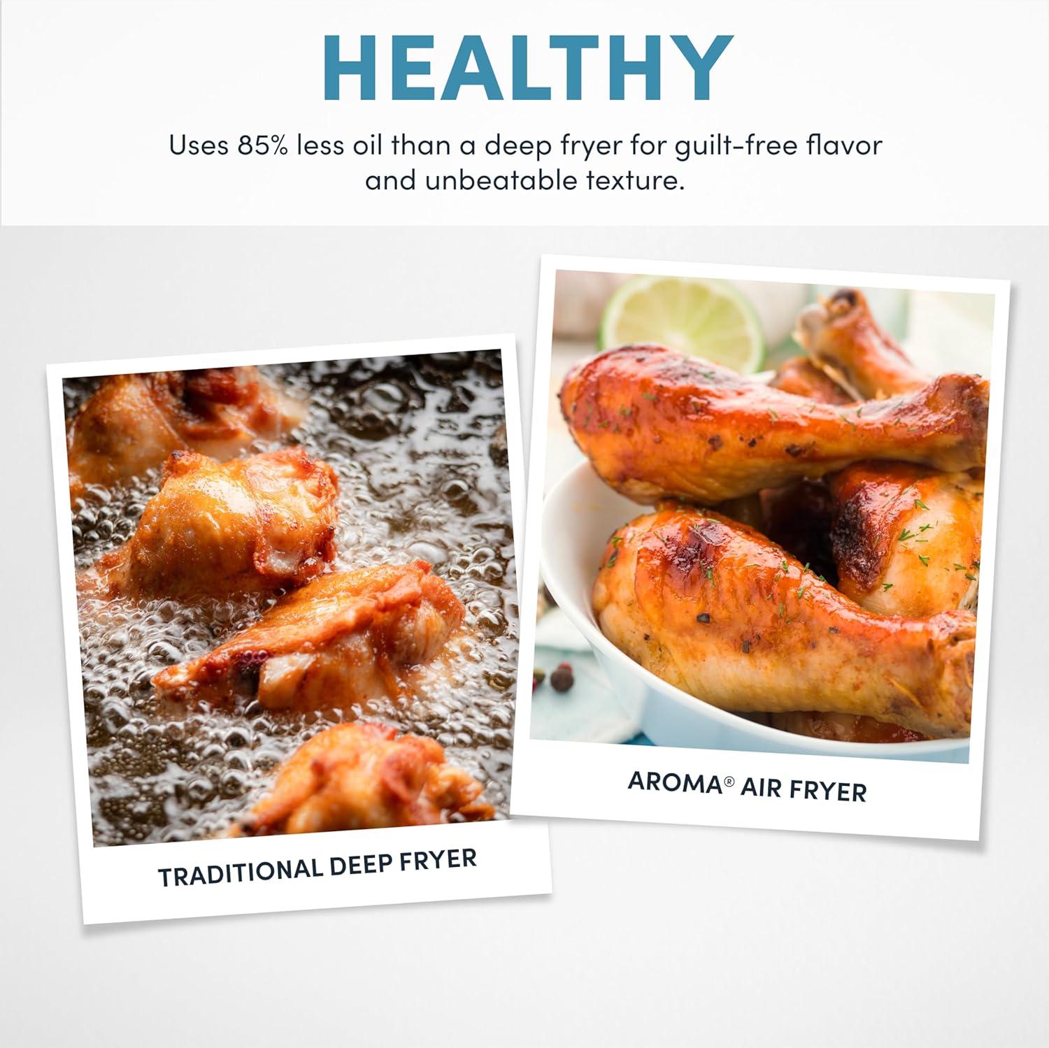 Aroma Aroma® Glass Air Fryer And Countertop Convection Oven (3 Quart)