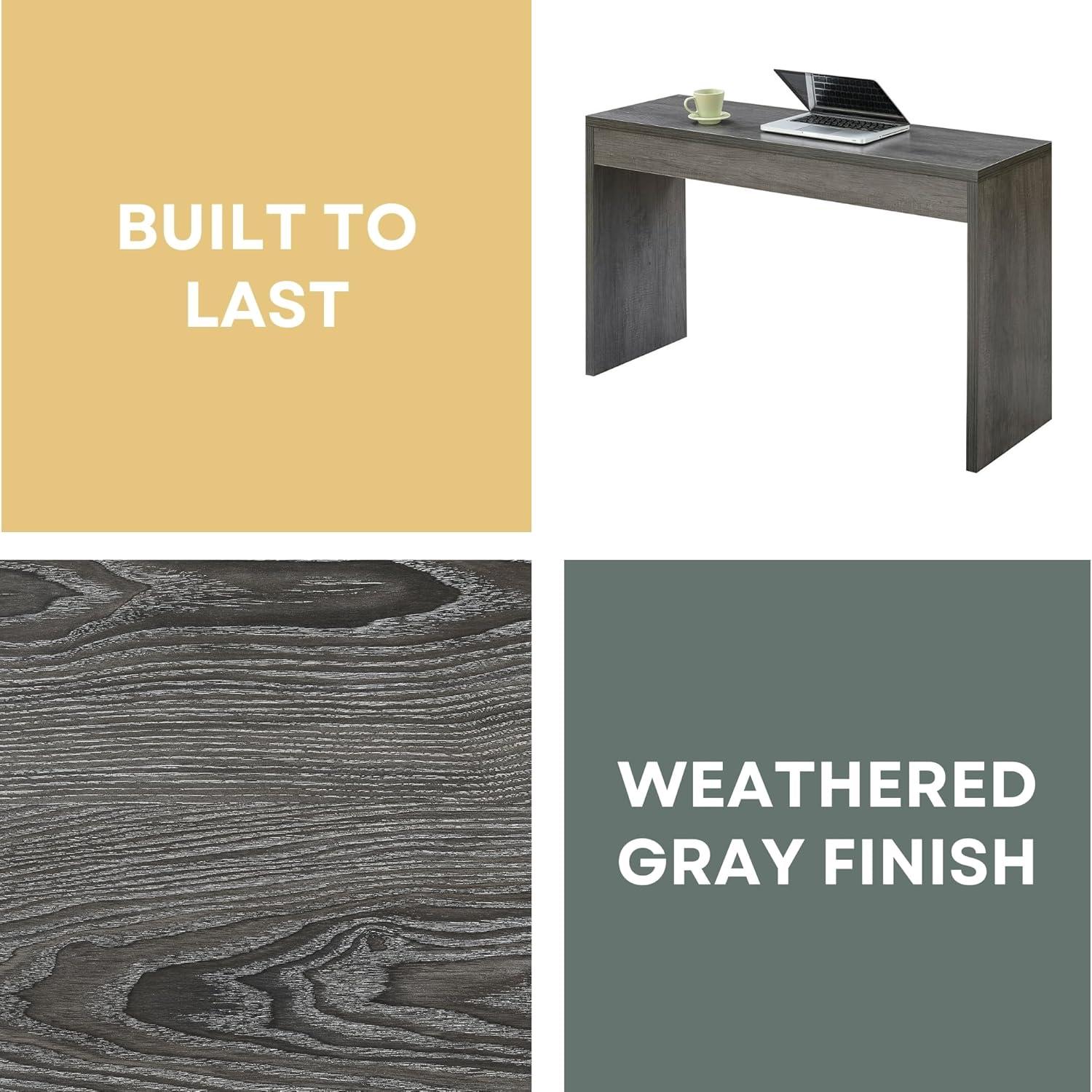 Convenience Concepts Northfield Hall Console Desk Table/Desk, Weathered Gray