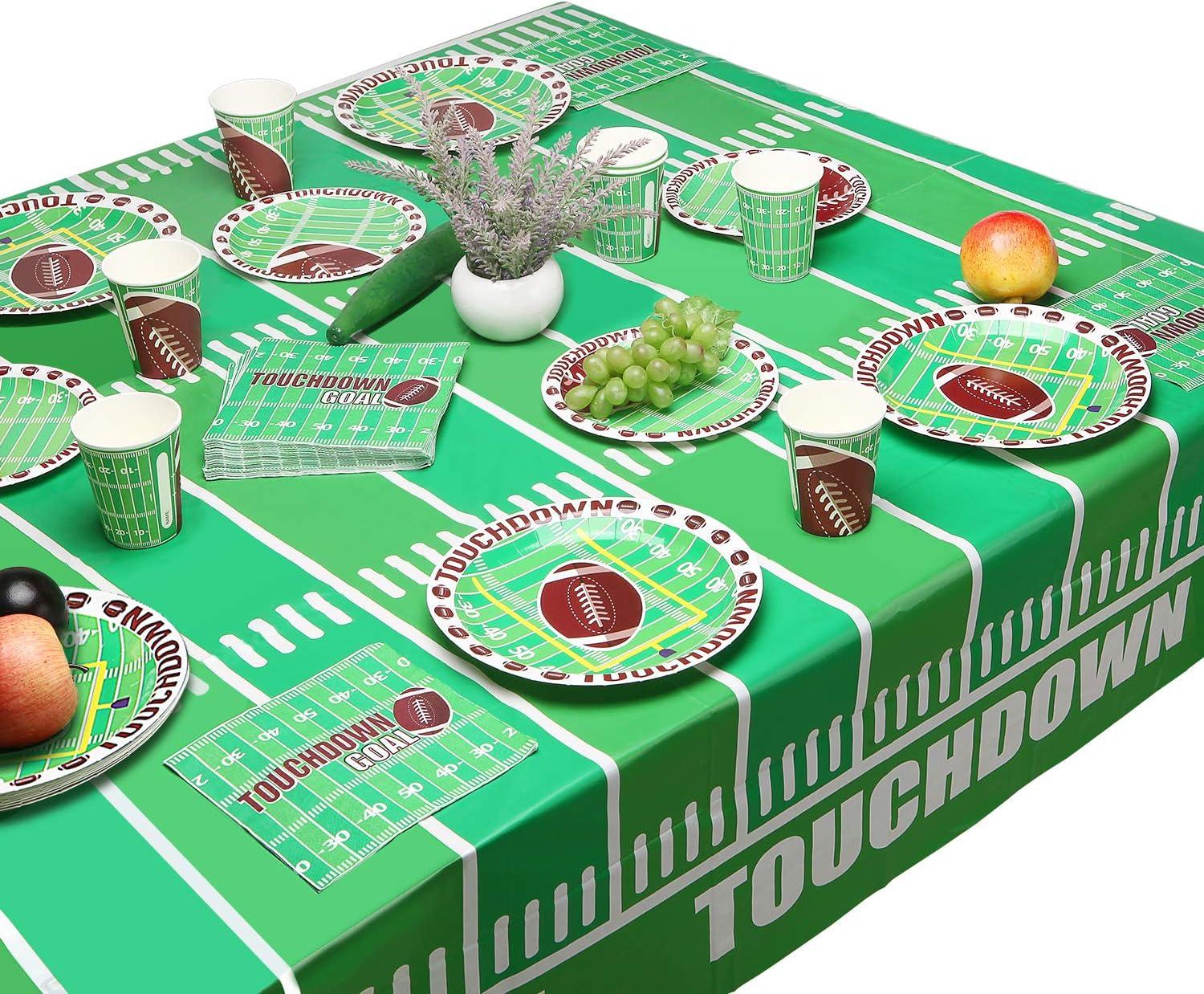 Football Tablecloth 3 Pack For Football Party Games Decoration 54 X 108Inch Touchdown Tablecover Football Decorations