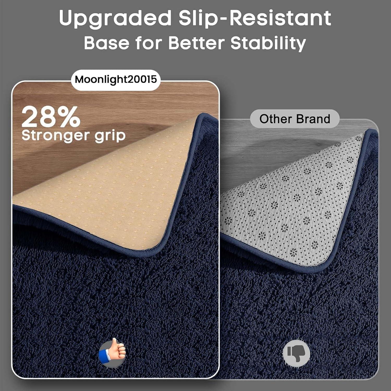 Nuloom Loni Cozy Plush Solid Pet Friendly Premium Machine Washable Shag Area Rug, 3' x 5', Navy