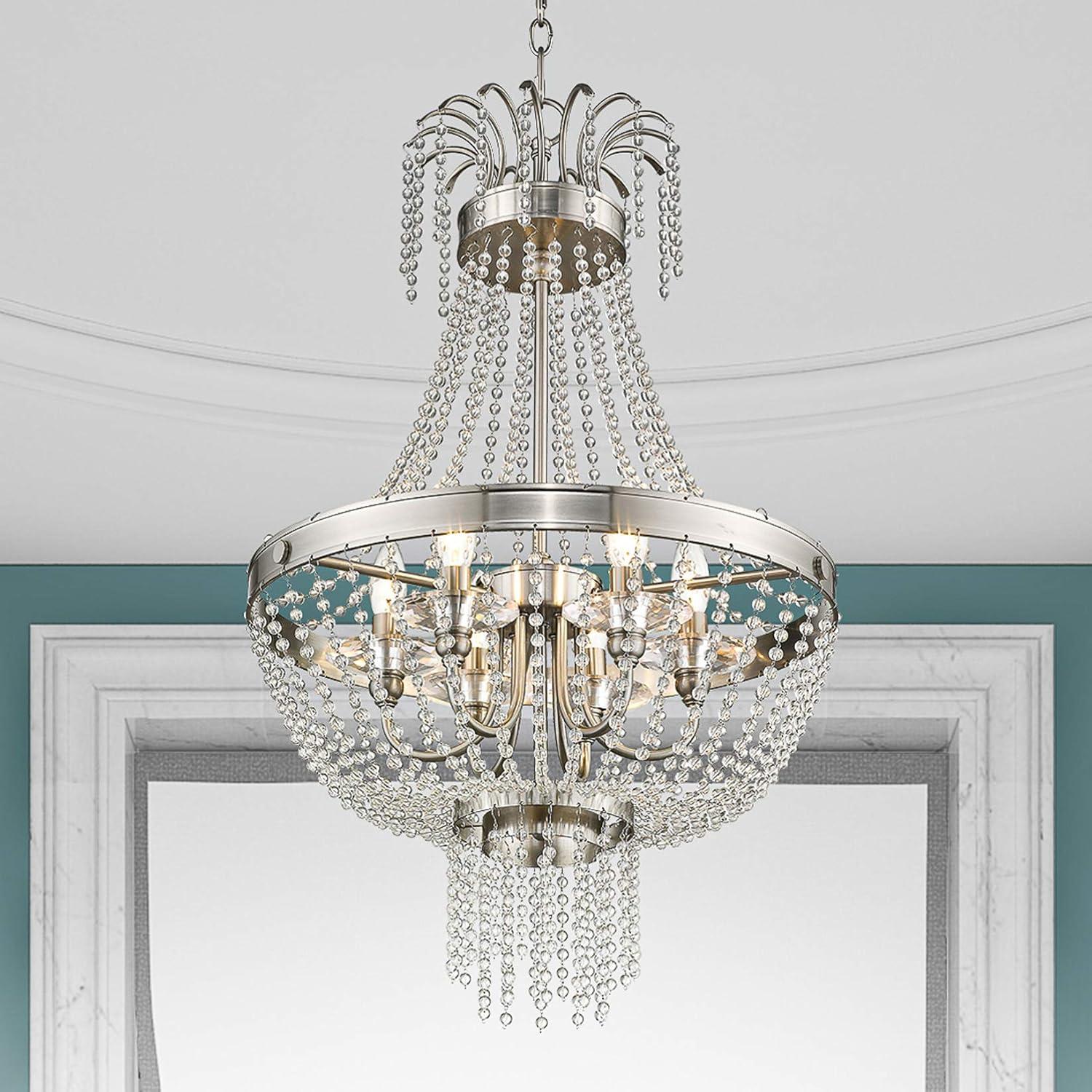 Livex Lighting Valentina 6 - Light Chandelier in  Brushed Nickel