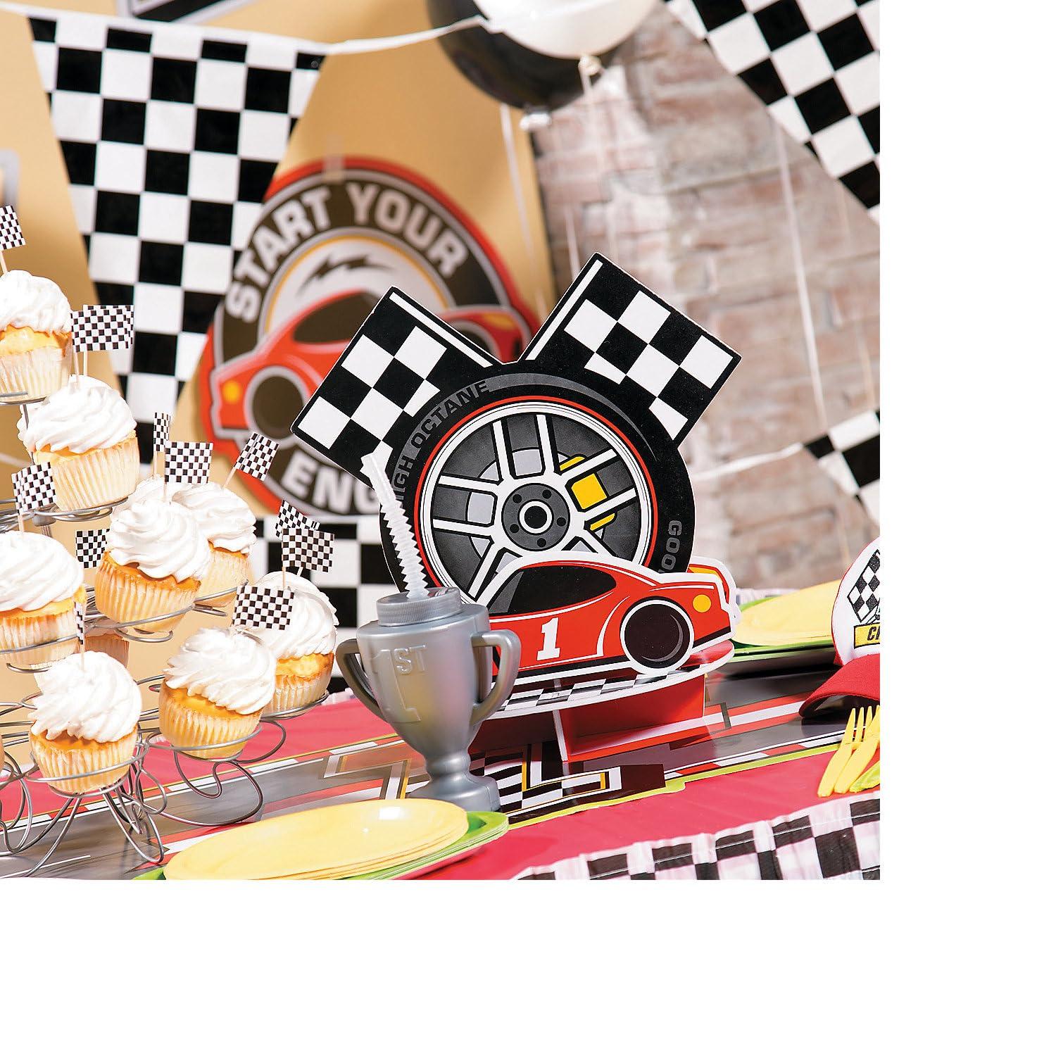 Fun Express Racing Pennant Party Decor 100ft - Colorful Outdoor Flags for Events Festivals Celebrations Parades & Outdoor Parties - Ideal for Decorations at Sporting Events Birthdays & More - 1 Piece