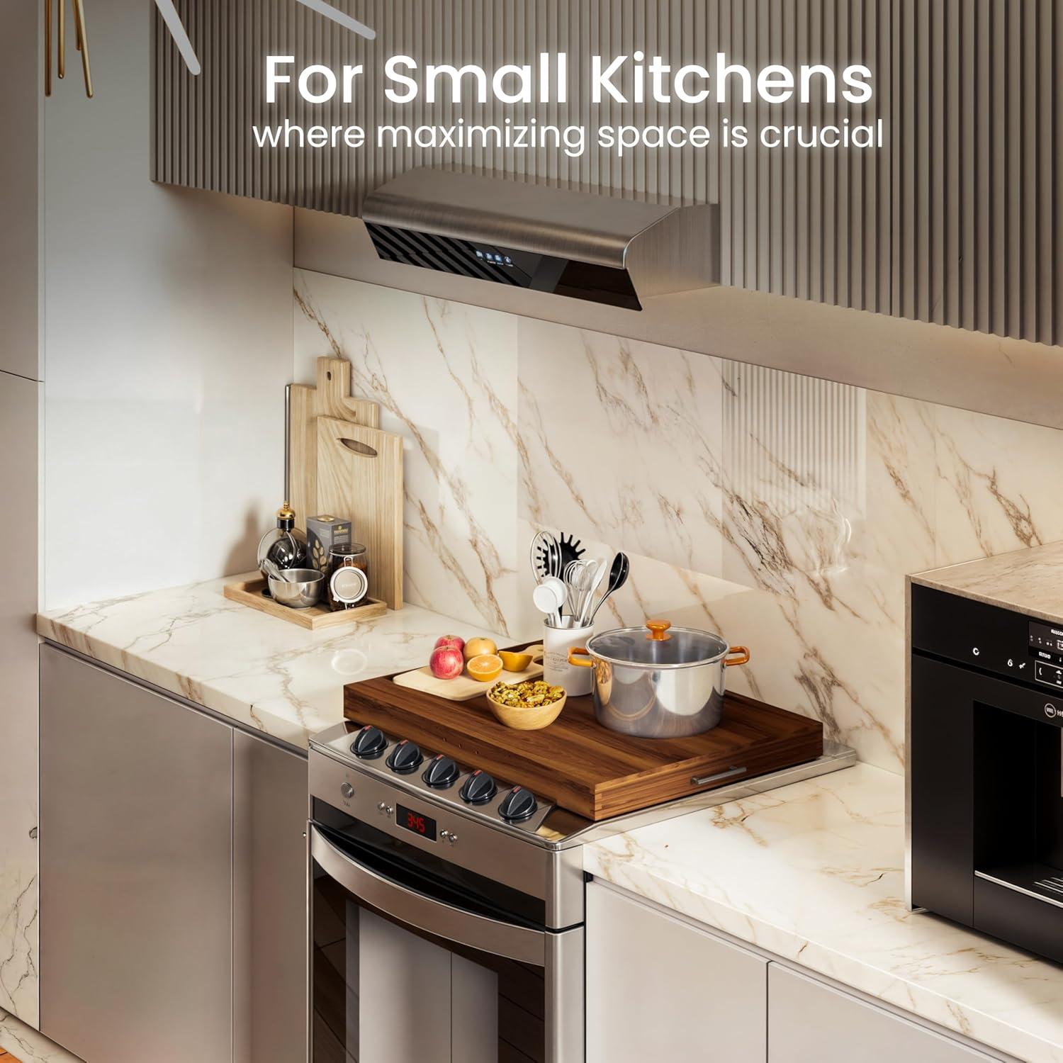 Stove Top Covers for Electric Stove with Handles 30”x22” (Outer) / 28.9”x20.8” (Inner) - Acacia Wood Noodle Board for Gas Stovetop - Stove Top Covers for Gas Burners (Acacia, 30"L x 22"W)