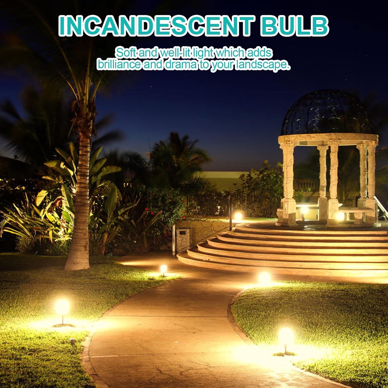 Kscjdg 18W 12V T5 Light Bulb Replacement Landscape Light Bulbs -Wedge Base Lights Bulb -Malibu Lights Bulbs -Low Voltage Landscaping Light Bulbs - 20 Pack (18W)