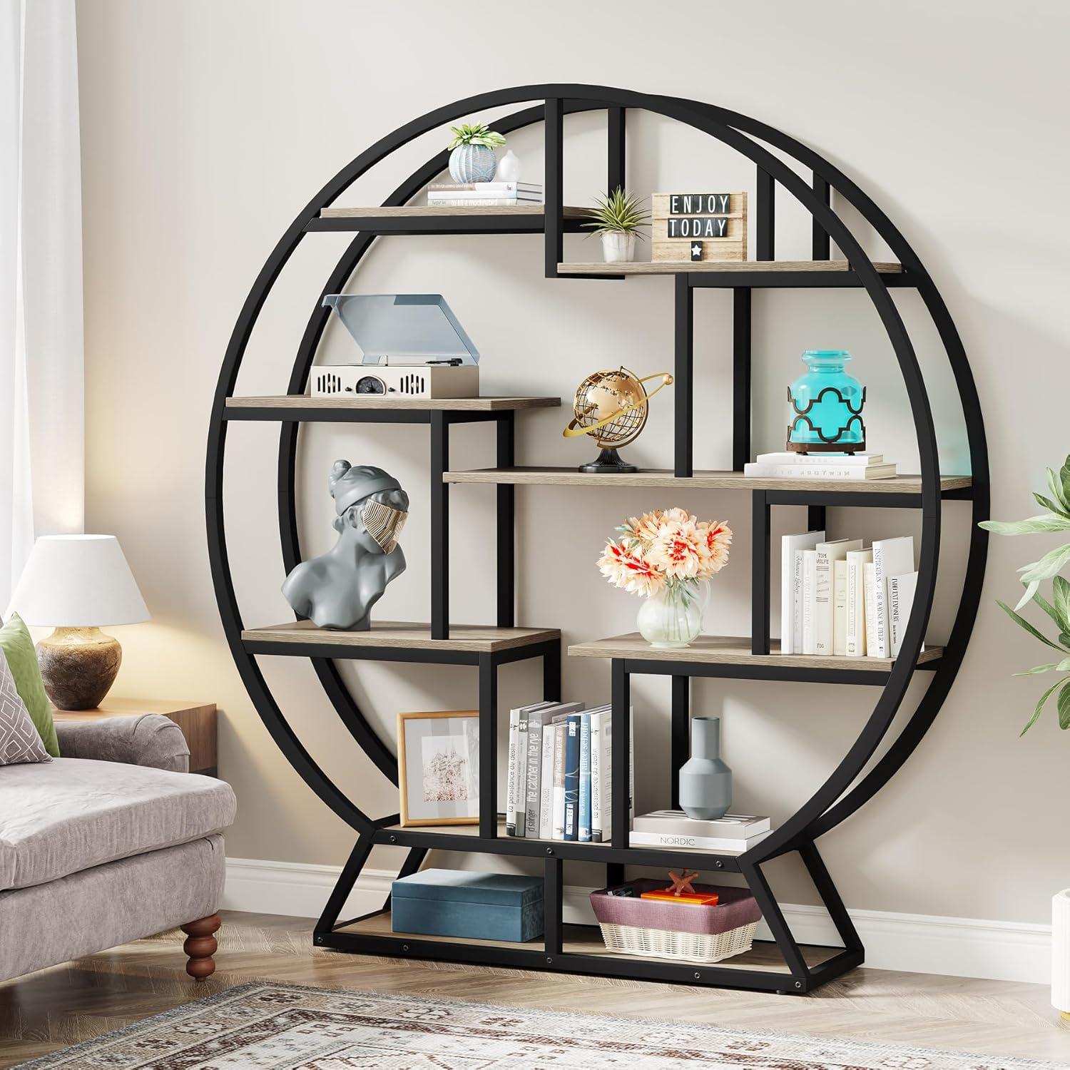 17 Stories Drino 63" H x 59" W Steel Geometric Bookcase