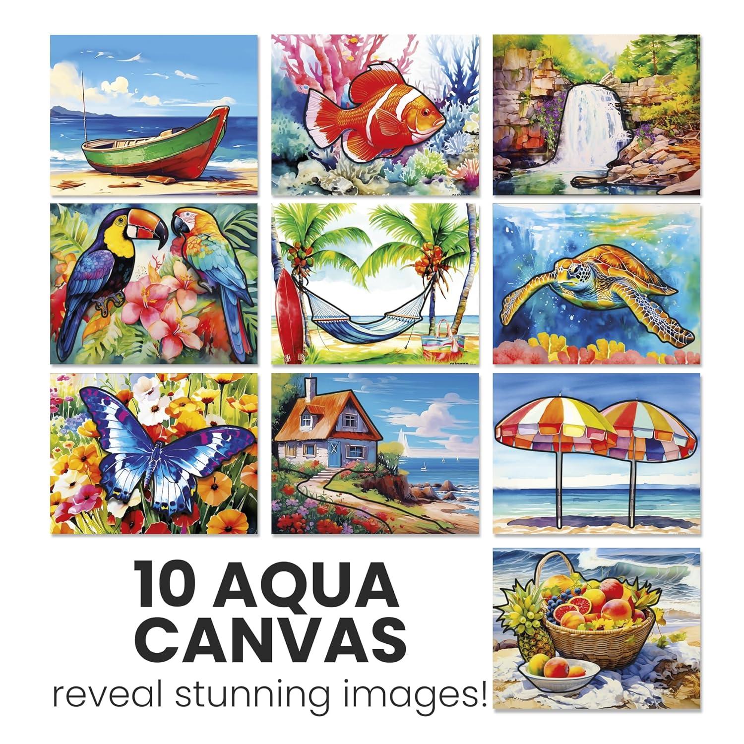 QUOKKA 10PACK Water Painting Dementia Activities for Seniors - Farm Memories - Alzheimers Products for Elderly - Activities for People with Dementia - Crafts for Seniors