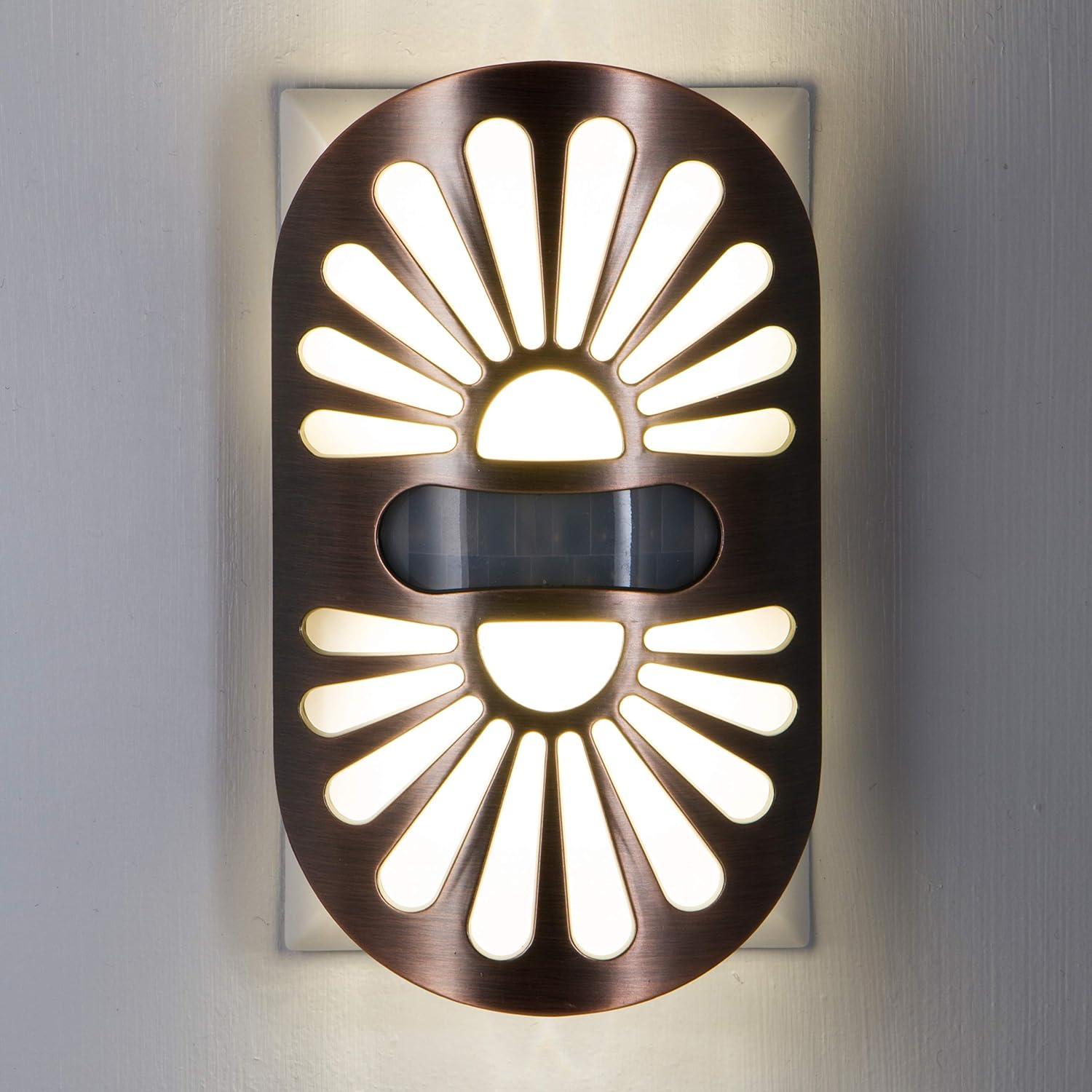 GE Enbrighten LED Night Light, Motion-Select, Motion Activated, Peacock Design, Oil-Rubbed Bronze, 37261