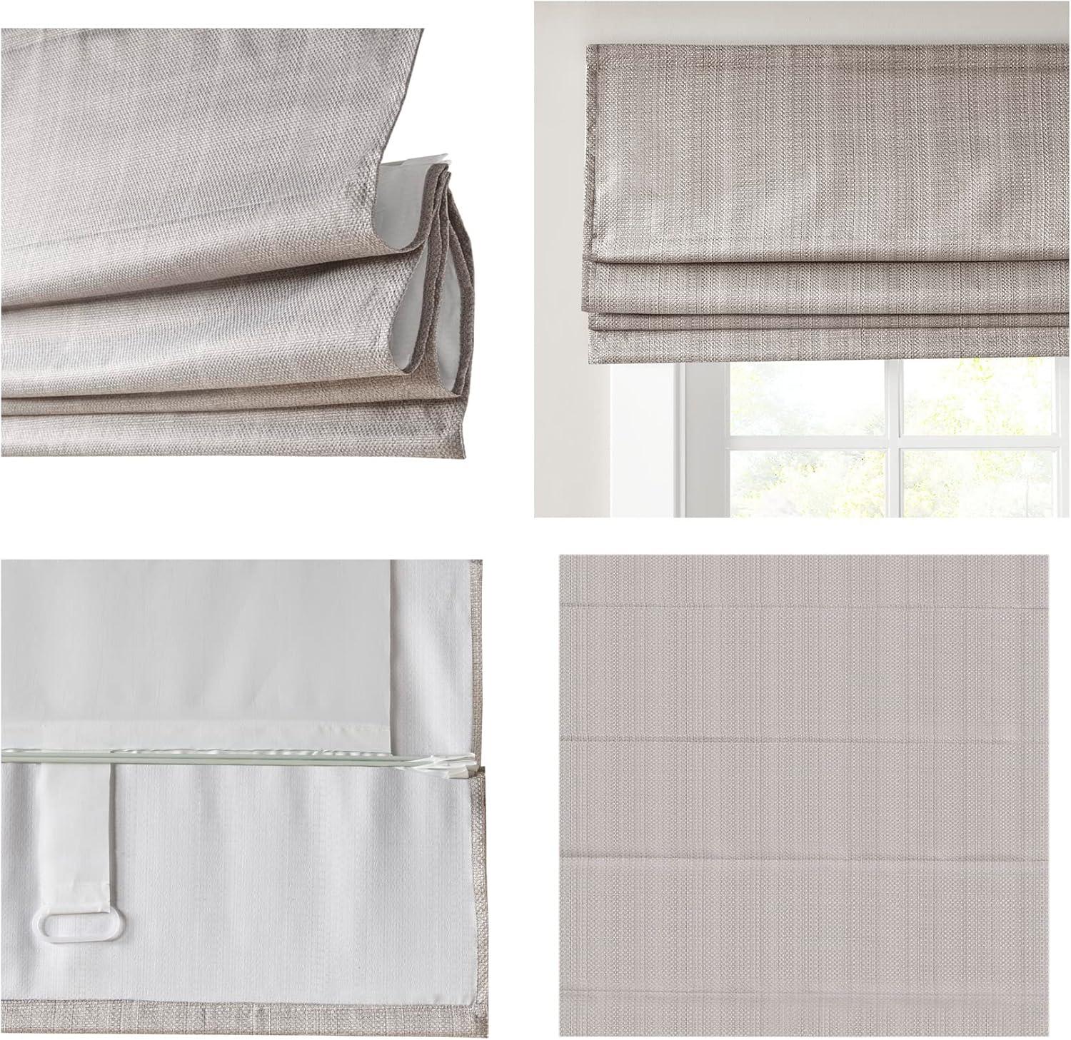 Galen Basketweave Cordless Room Darkening Roman Shade