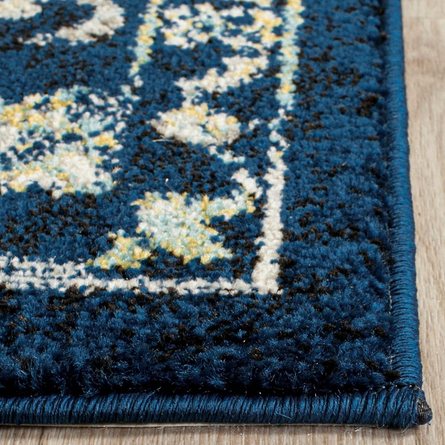 Evoke EVK252 Power Loomed Area Rug - Navy/Ivory - 5'3"x7'6" - Safavieh.