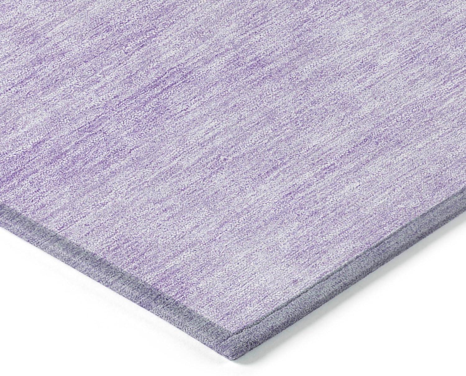 Lavender Abstract Synthetic 3' x 5' Indoor Outdoor Area Rug