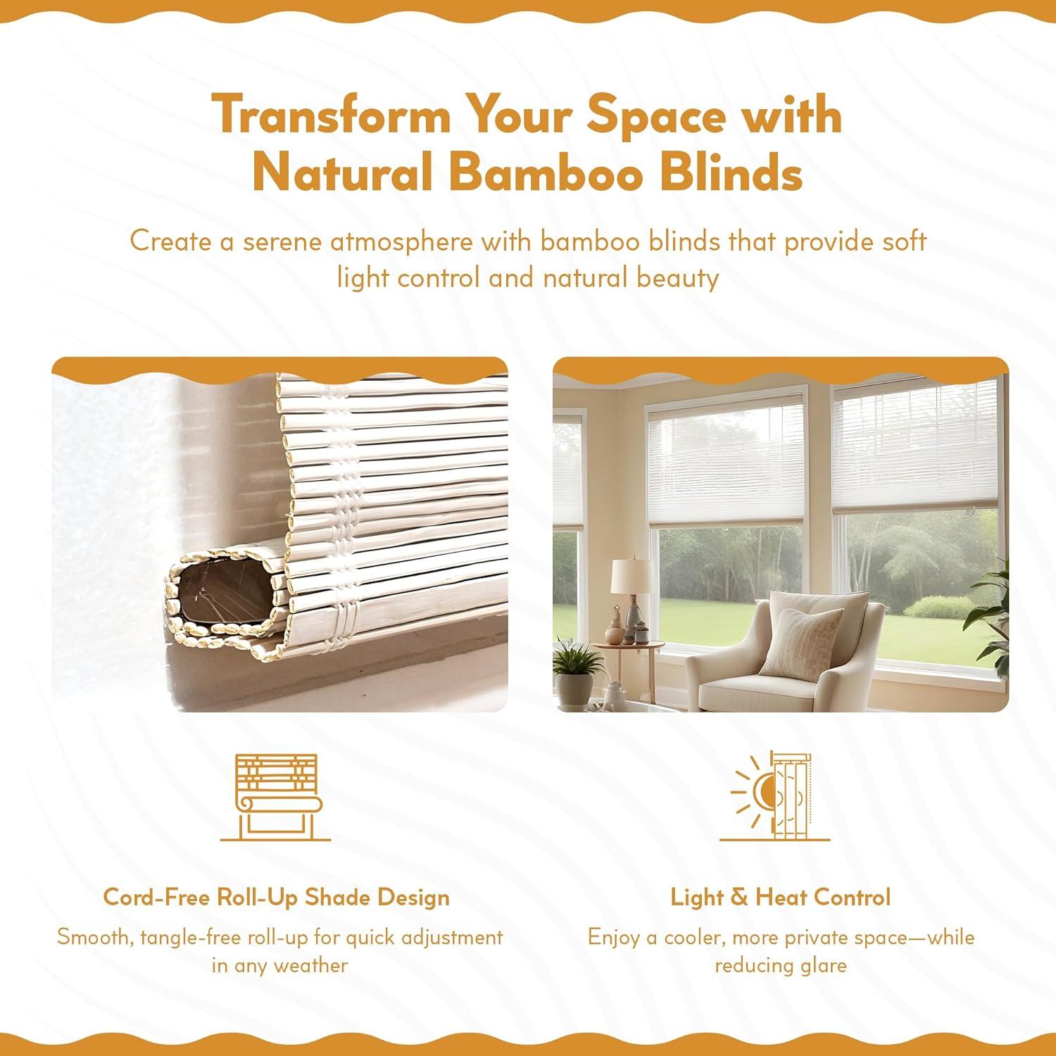 Radiance Bayshore 31-in Cordless White Roman Shade