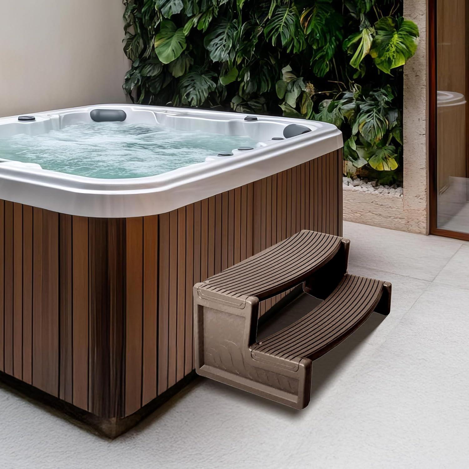 Deep Gray Resin 2-Step Spa and Hot Tub Handi-Step