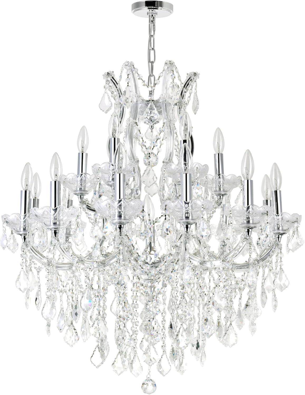 Maria Theresa 19-Light Chrome Crystal Chandelier