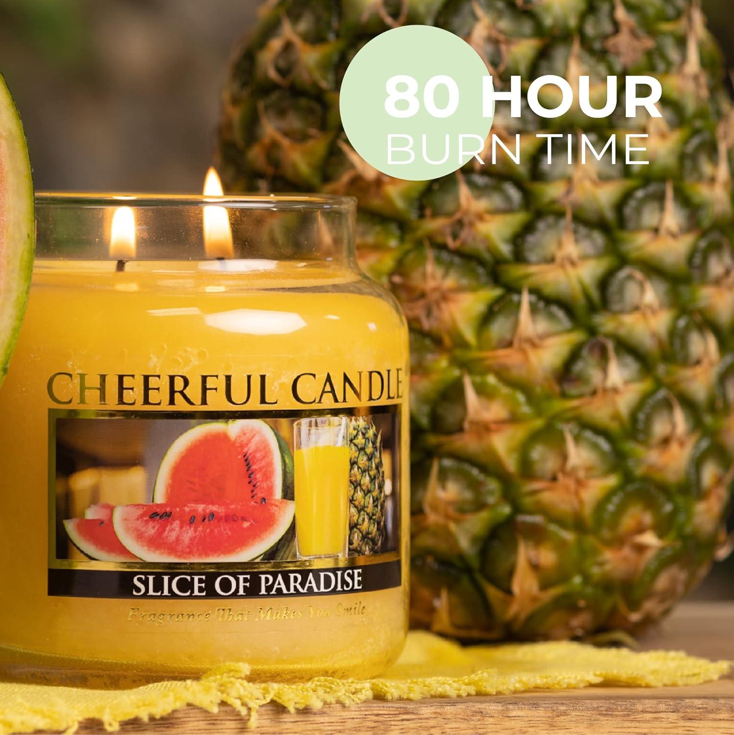 Slice of Paradise Yellow Scented Glass Jar Candle