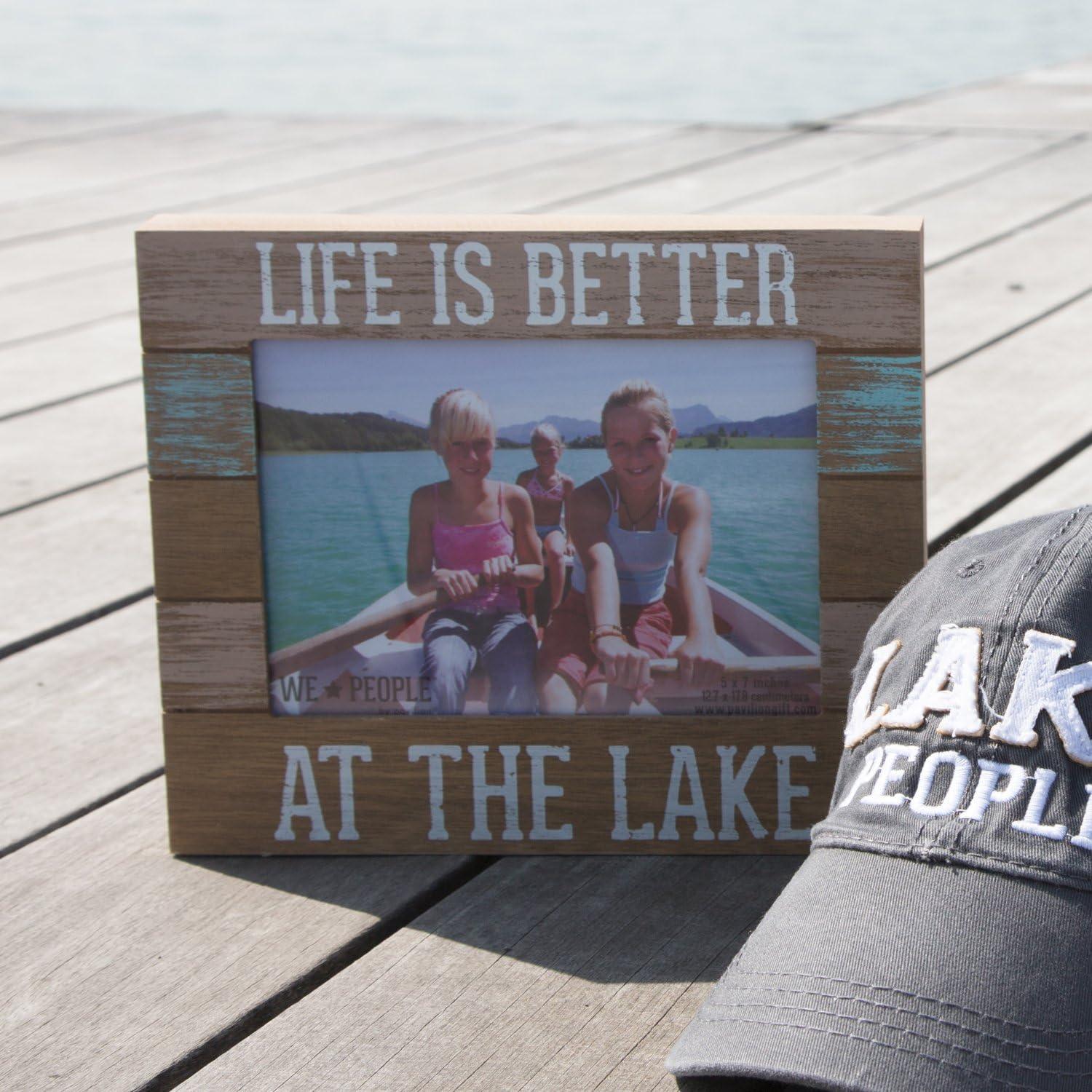 Pavilion Gift Company 67243 We People-Life is Better at The Lake Picture Frame, 5"x7"