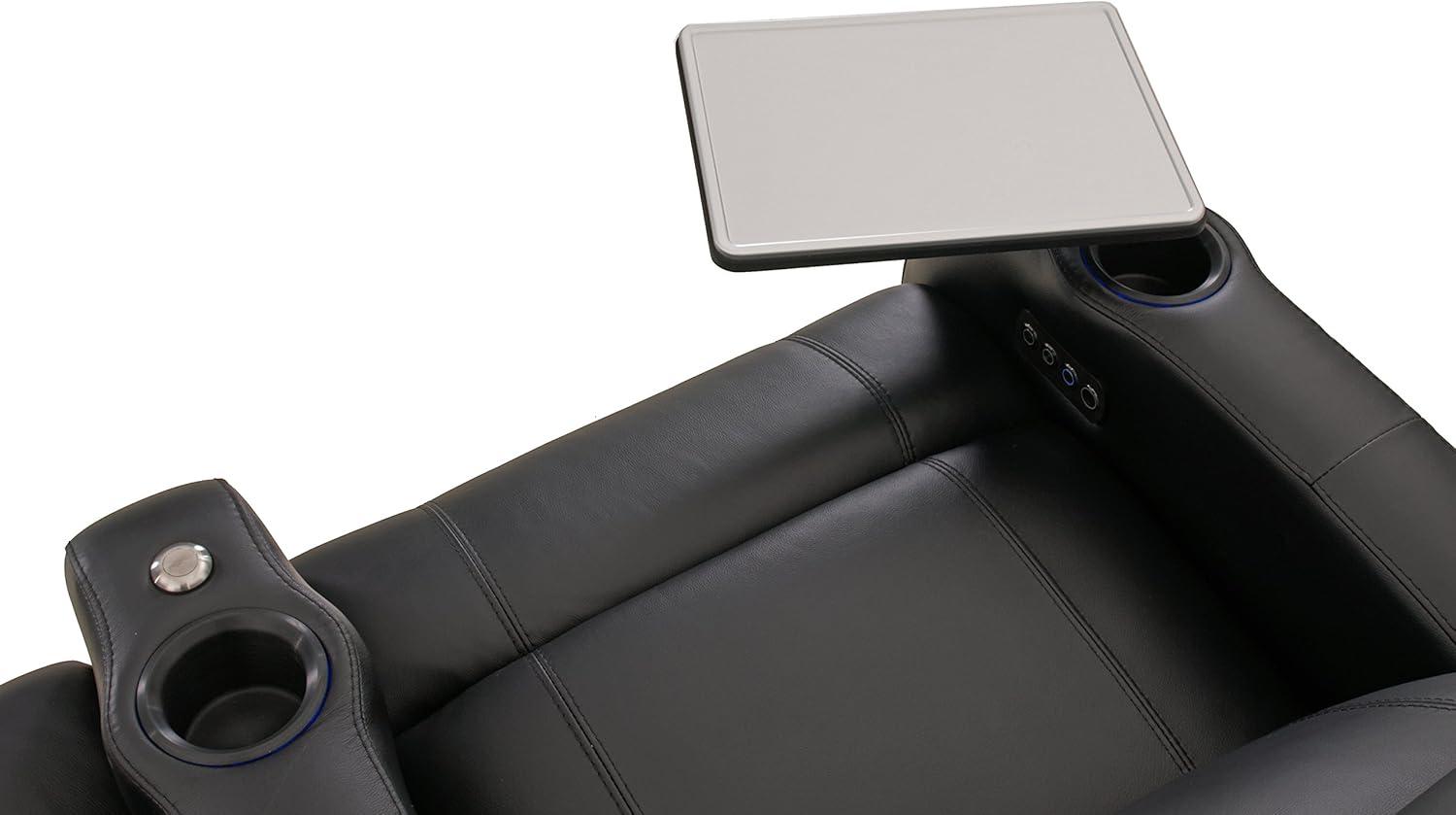 Brushed Aluminum Swivel Tray Table for Recliners