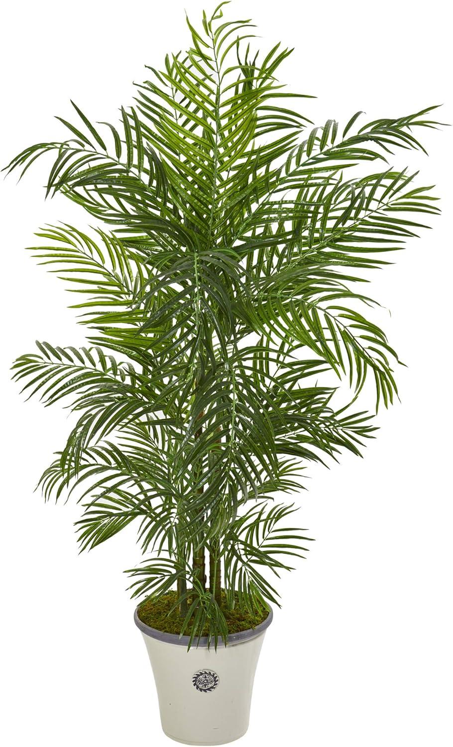 Nearly Natural 6’ Areca Palm Artificial Tree in Planter(Indoor/Outdoor)