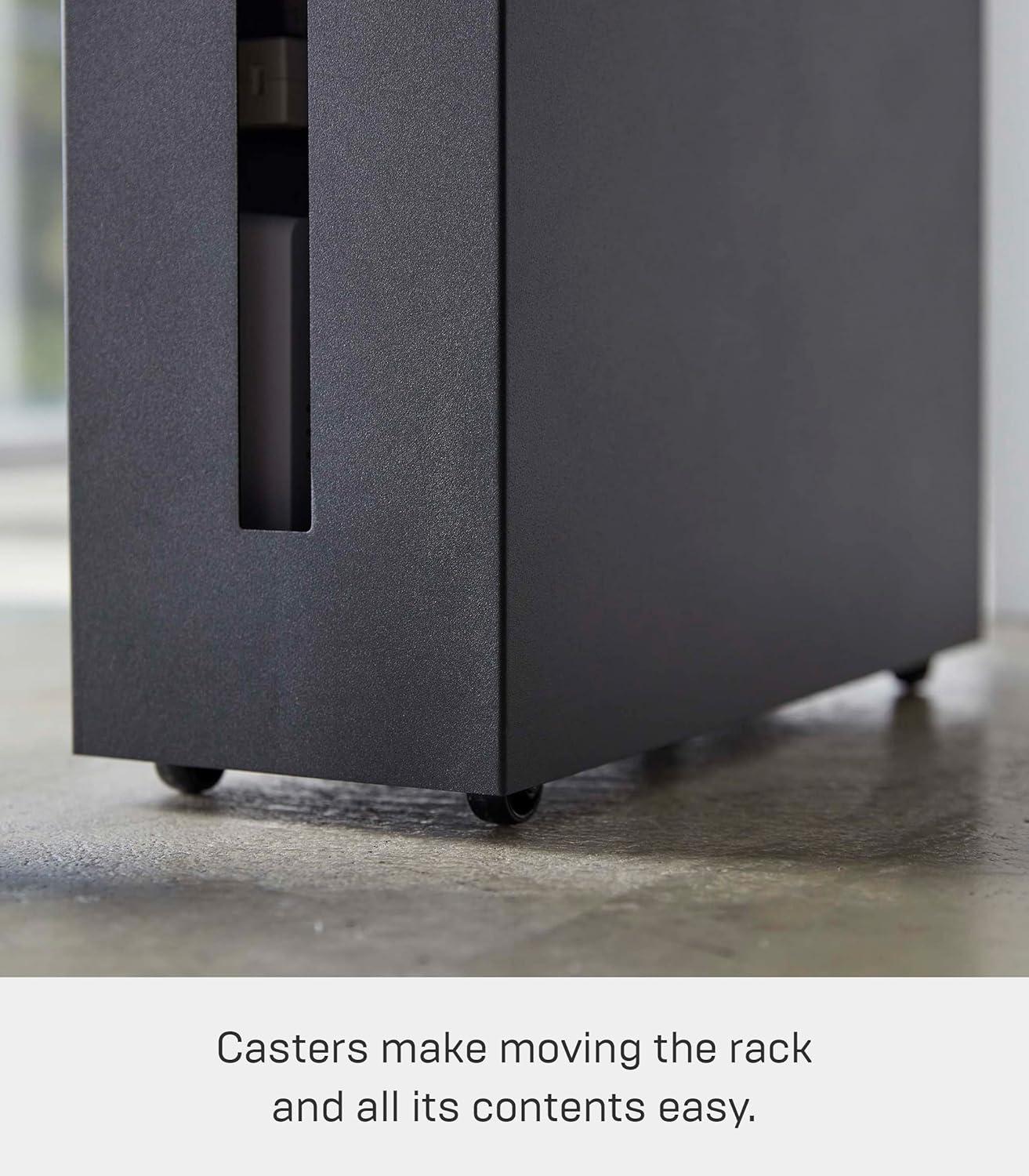 Tower Yamazaki Home Rolling Cable Management Cord Power Strip/Surge Protector Storage Organizer