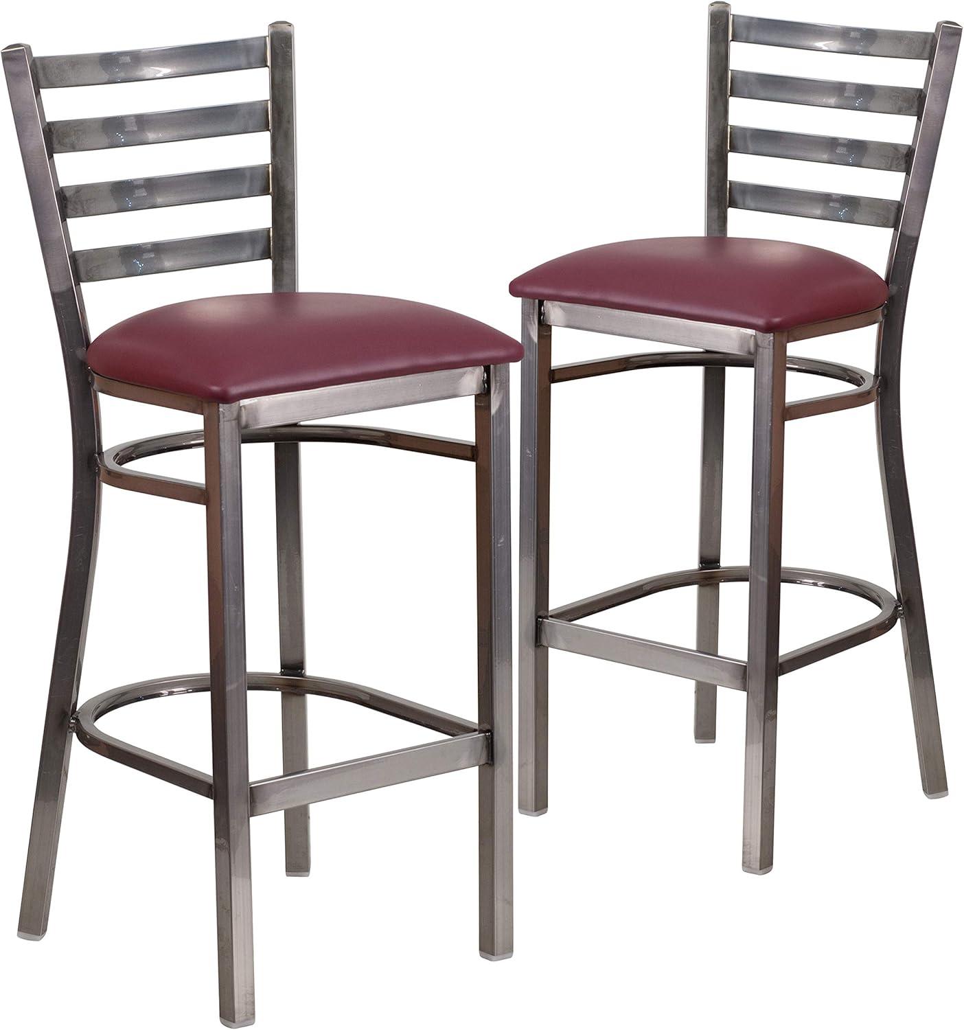Flash Furniture Brixton Hercules Series Ladder Back Metal Restaurant Barstools