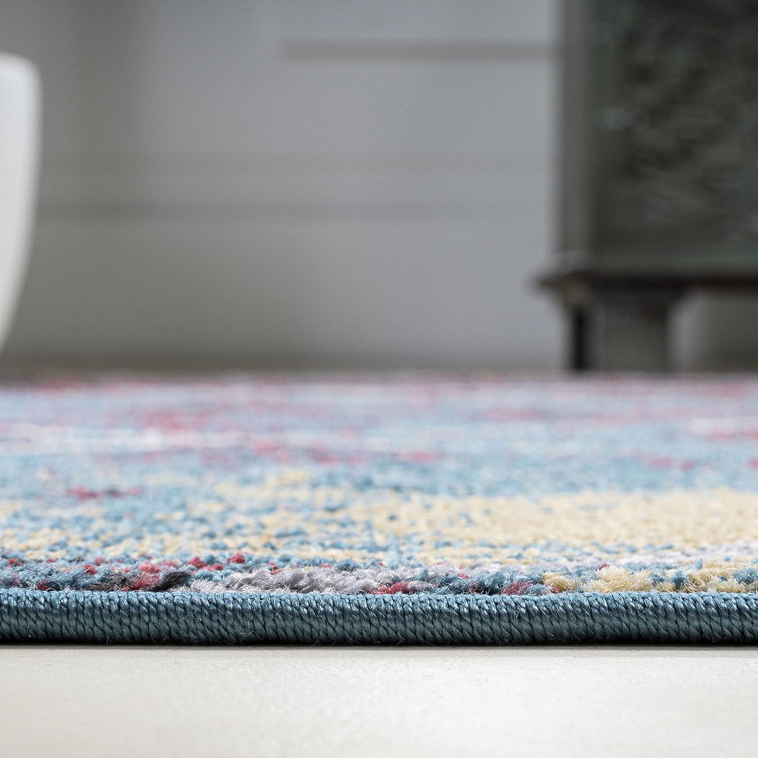 4'x6' Cole Minimalist Diamond Trellis Area Rug, Multi/White - JONATHAN Y