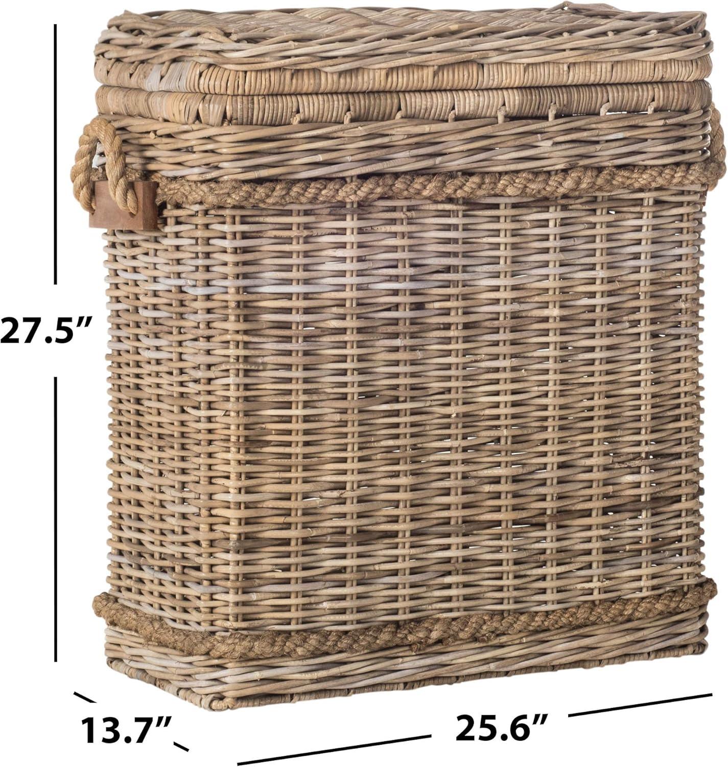 Sidonie Wicker Hamper - Brown - Safavieh