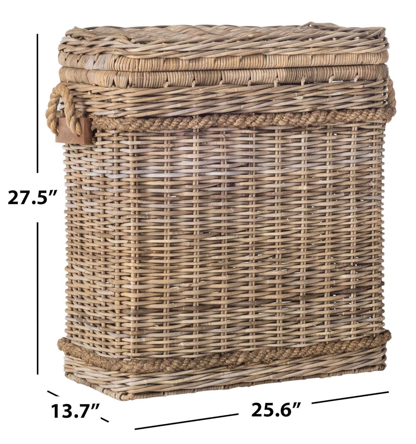 Sidonie Wicker Hamper - Brown - Safavieh