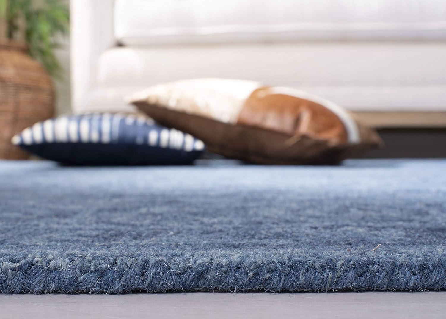 SAFAVIEH Dip Dye Felicia Floral Bordered Area Rug, Navy Blue, 5' x 8'
