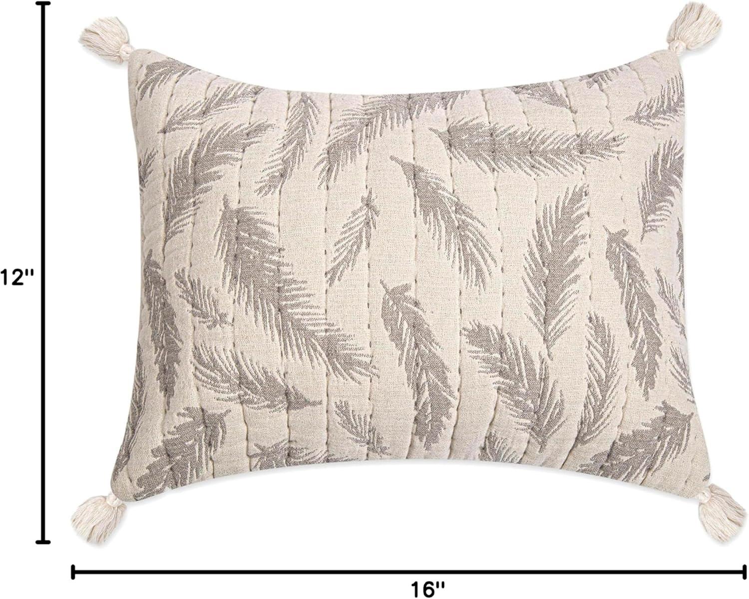 Rectangular Feather 100% Cotton Accent Pillow Cover & Insert for Baby Nursery