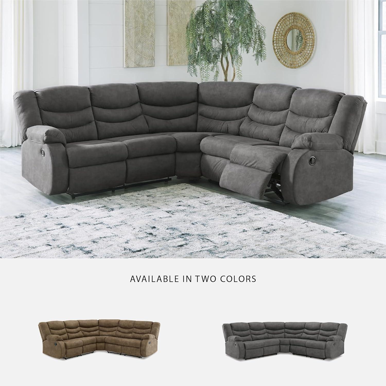 Contemporary Gray Faux Leather Stationary Recliner Chair