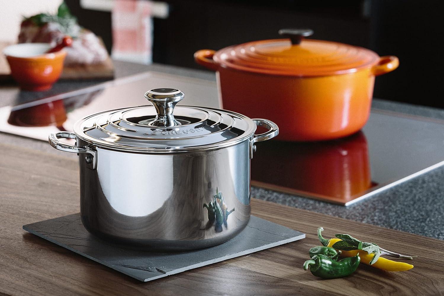 Le Creuset Stainless Steel Stockpot with Lid